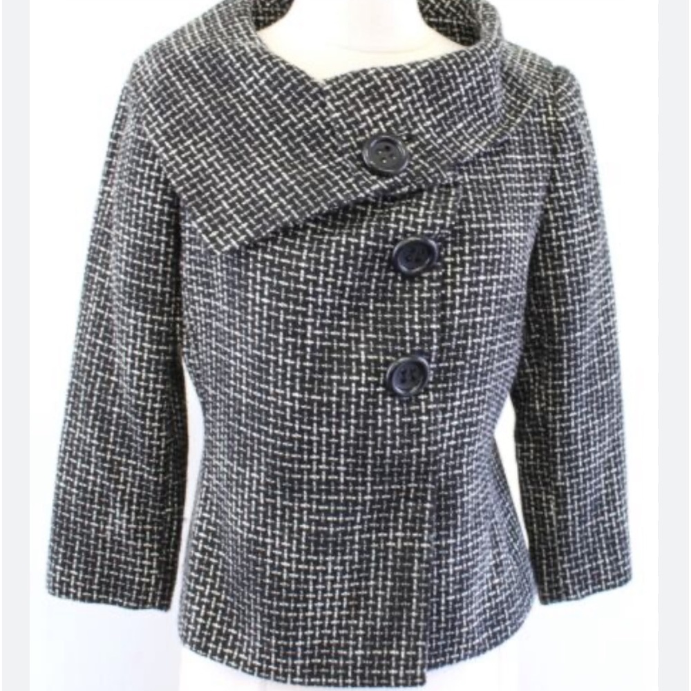 Tahari, ASL black, and white tweed